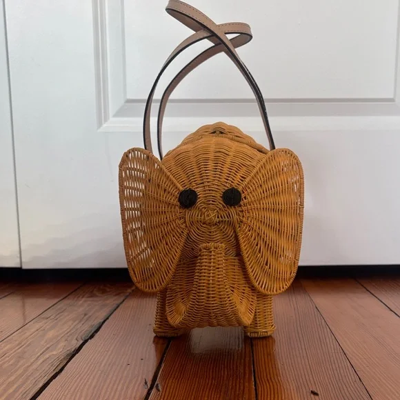 Kate Spade Elephant Wicker Handbag - Picture 3 of 8